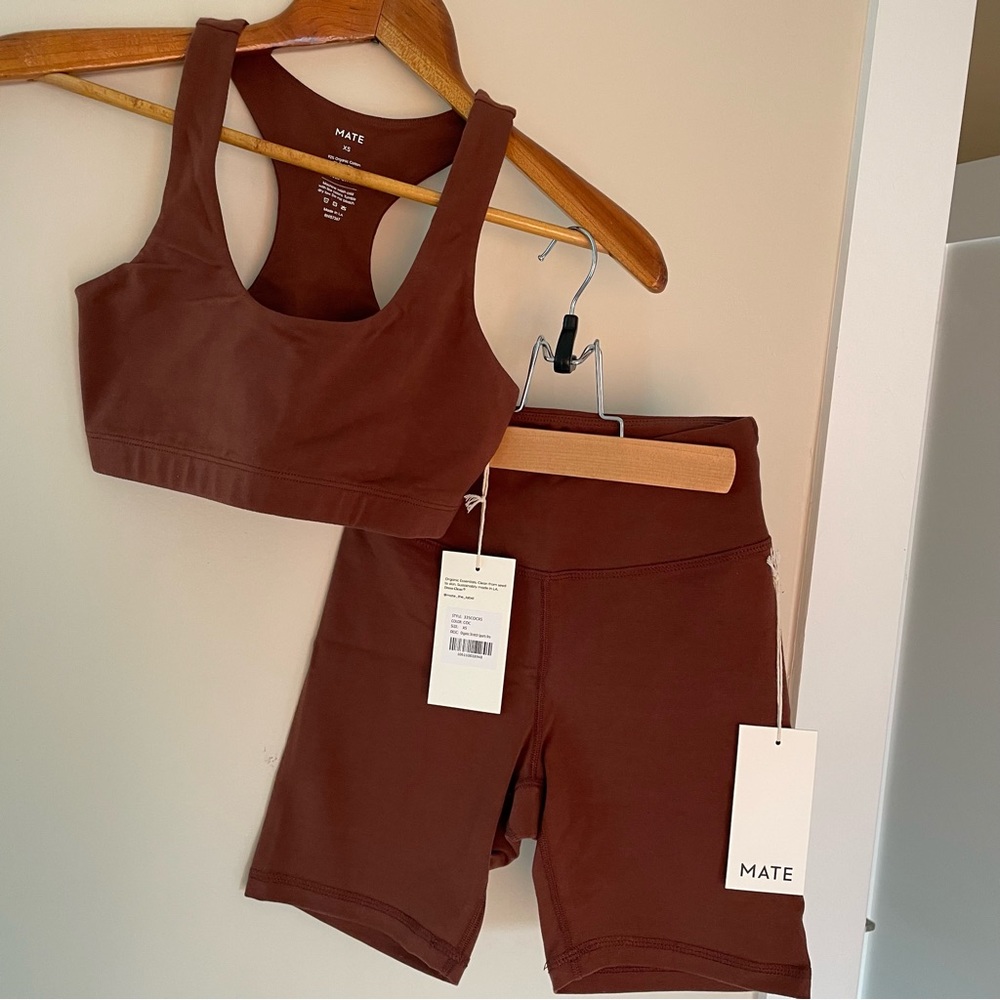 NEW Mate the Label set - biker shorts and sports bra